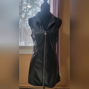 Tripp NYC Black Faux Leather Dress